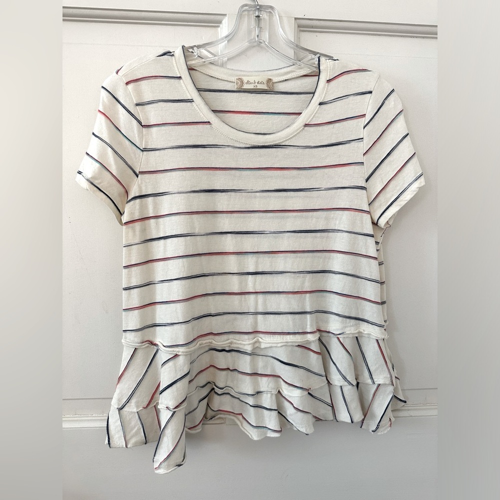 Women’s Altar’d State Striped Peplum Tee